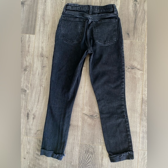 Abercrombie & Fitch “the skinny high rise” curve love, black, raw hem, 5 buttons - Picture 3 of 9